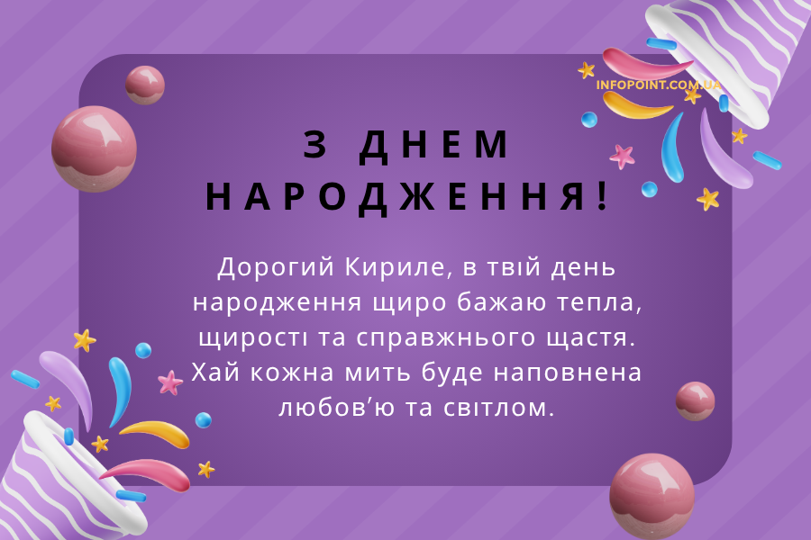 день народження Кирило привітання прикольні