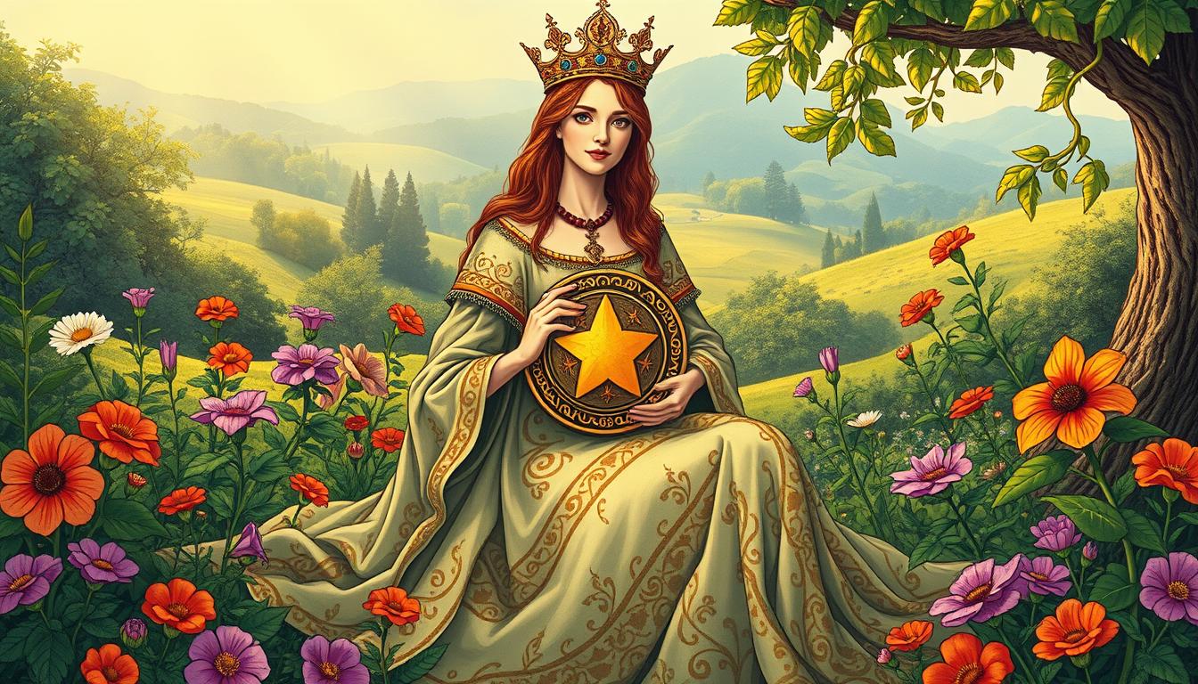 королева пентаклів таро