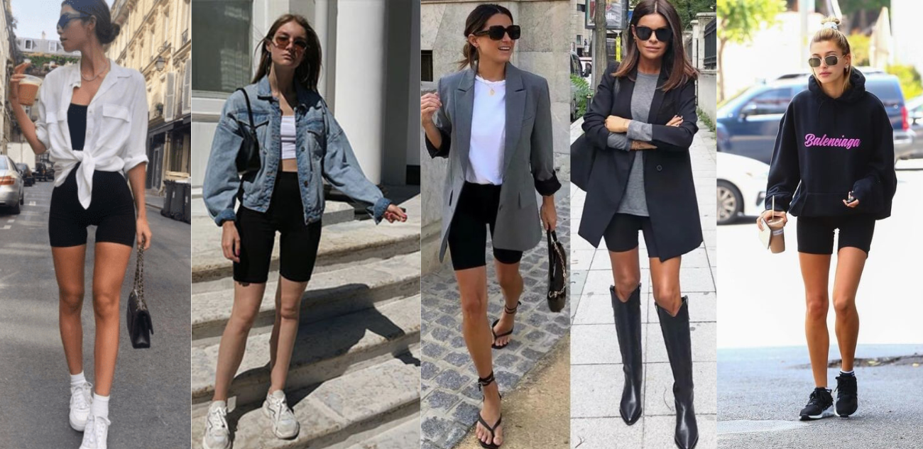 черные велосипедки с чем носить