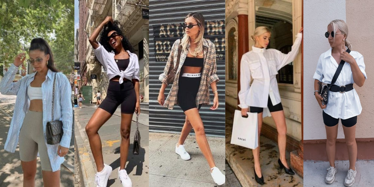 довга сорочка з велосипедками