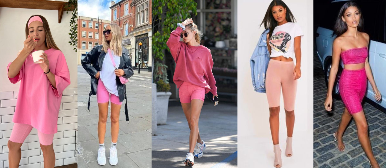 с чем носить розовые велосипедки